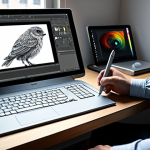 A focused professional digital artist in a modest collared shirt and neat trousers, deeply engrossed while drawing intricate details directly on a Wacom Cintiq interactive pen display. The stylus glides smoothly across the screen, mimicking the feel of paper. The setting is a clean, modern art studio with soft, diffused lighting. A large monitor is visible in the background displaying creative software, alongside neatly organized art reference books. perfect anatomy, correct proportions, natural pose, well-formed hands, proper finger count, natural body proportions, high-resolution digital art, professional photography, natural light, crisp detail, realistic style, safe for work, appropriate content, fully clothed, professional, family-friendly.