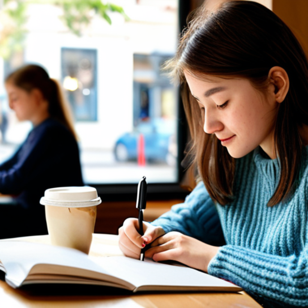 트위치에서 아트 방송하는 법 - Cozy Coffee Shop Artist**

*   "A young artist in a warm, inviting coffee shop, sketching in a noteb...