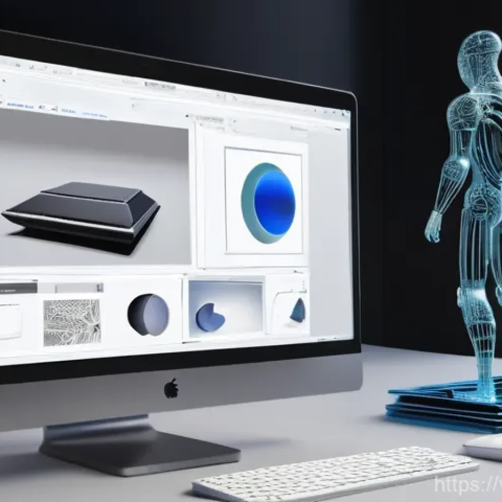 디지털아트 3D 모델링 기초 - **The Digital Sculptor's Workspace: From Concept to Creation**
    A highly detailed, realistic imag...