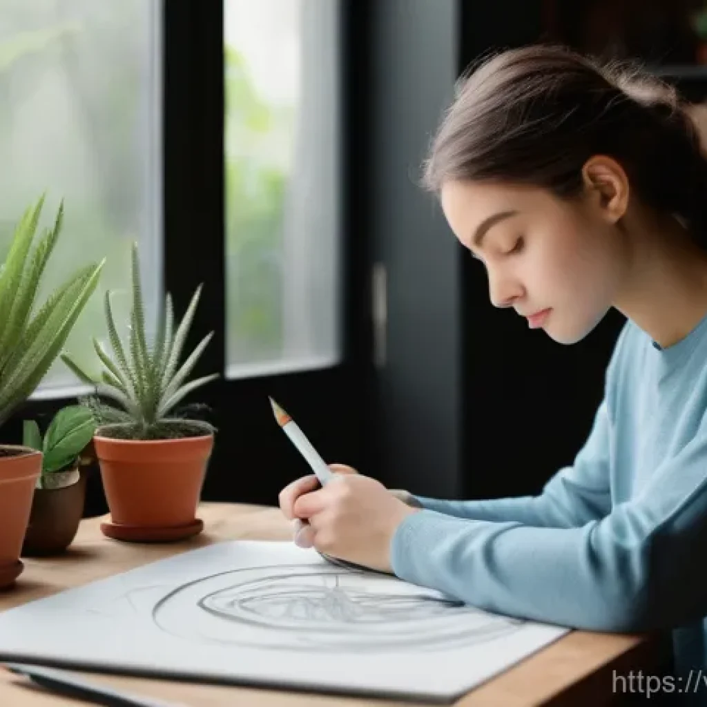 디지털아트 태블릿 액정 보호 필름 추천 - **A Focused Digital Artist with a "Paper-like" Screen Protector**
    "A female digital artist, aged...