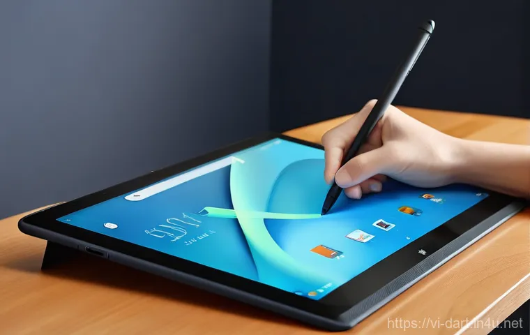 디지털아트 태블릿 액정 보호 필름 추천 - **A Focused Digital Artist with a "Paper-like" Screen Protector**
    "A female digital artist, aged...