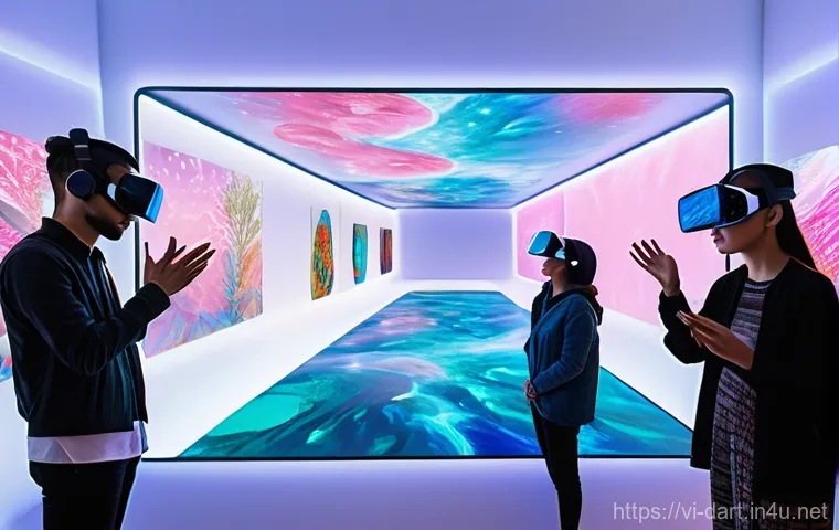 디지털아트 글로벌 마켓 트렌드 분석 - An awe-inspiring, hyper-realistic digital painting, generated by AI, depicting a utopian, sustainabl...